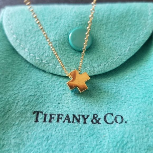 Tiffany & Co. Jewelry Tiffany Co 8k Gold Cross Necklace Poshmark